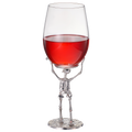 Stemmed Skeleton Wine Glass | SINGLE | 19oz Halloween Skeleton Glasses 10" H, Goth Gifts, Skeleton Gifts, Skeleton Decor, Spooky Wine Gift Set, Perfect for Halloween Themed Parties