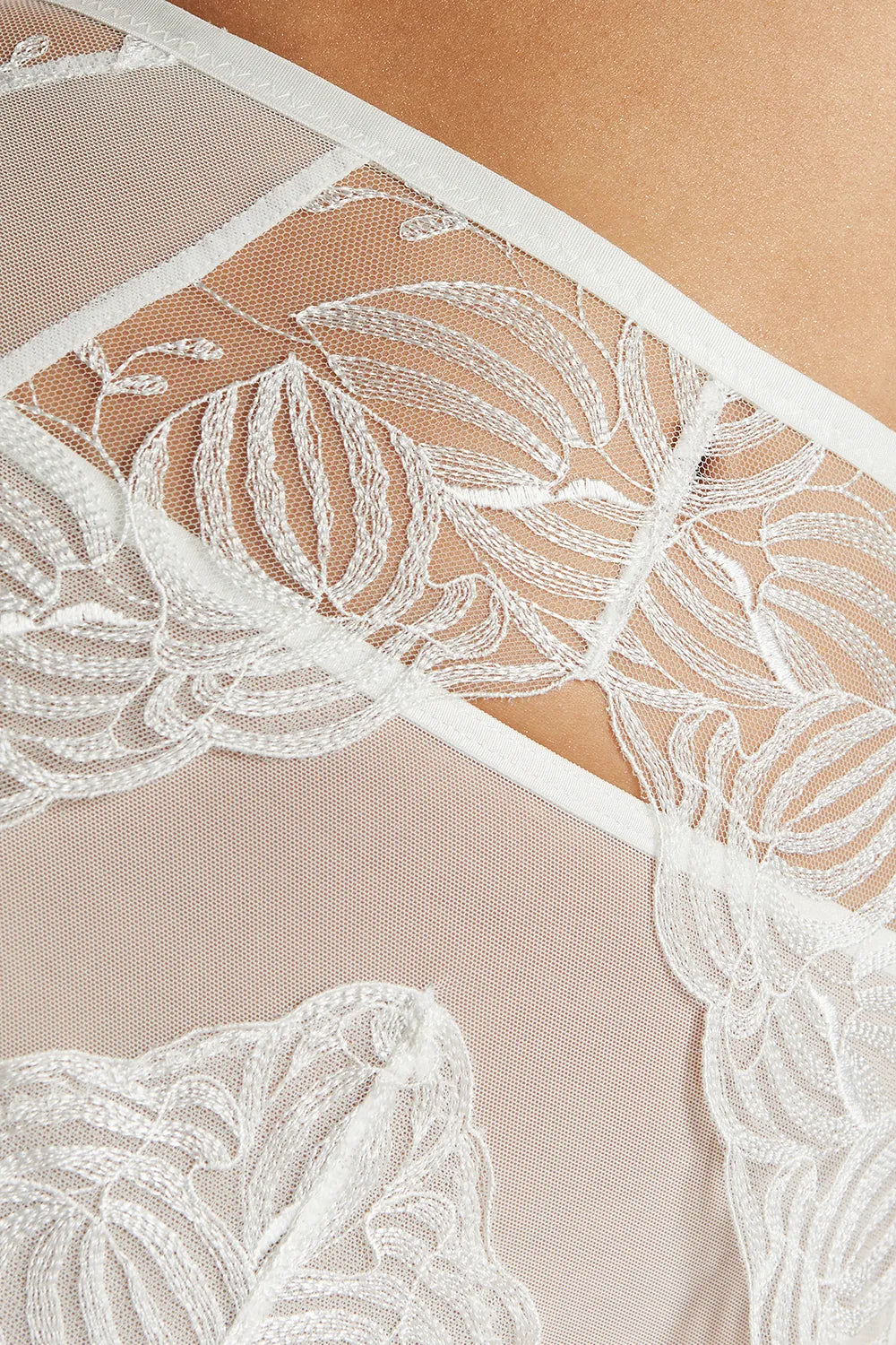 Sheer High Waist Floral Garter Belt Gorteks Cherie