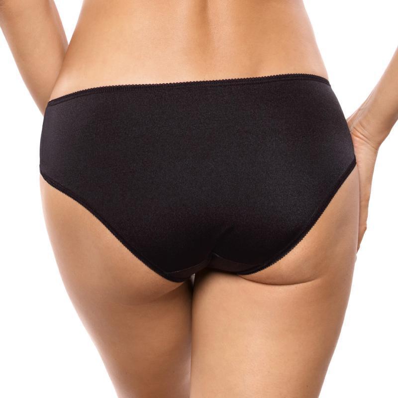 Sheer Embroidered Bikini Panty Gorteks Onyx