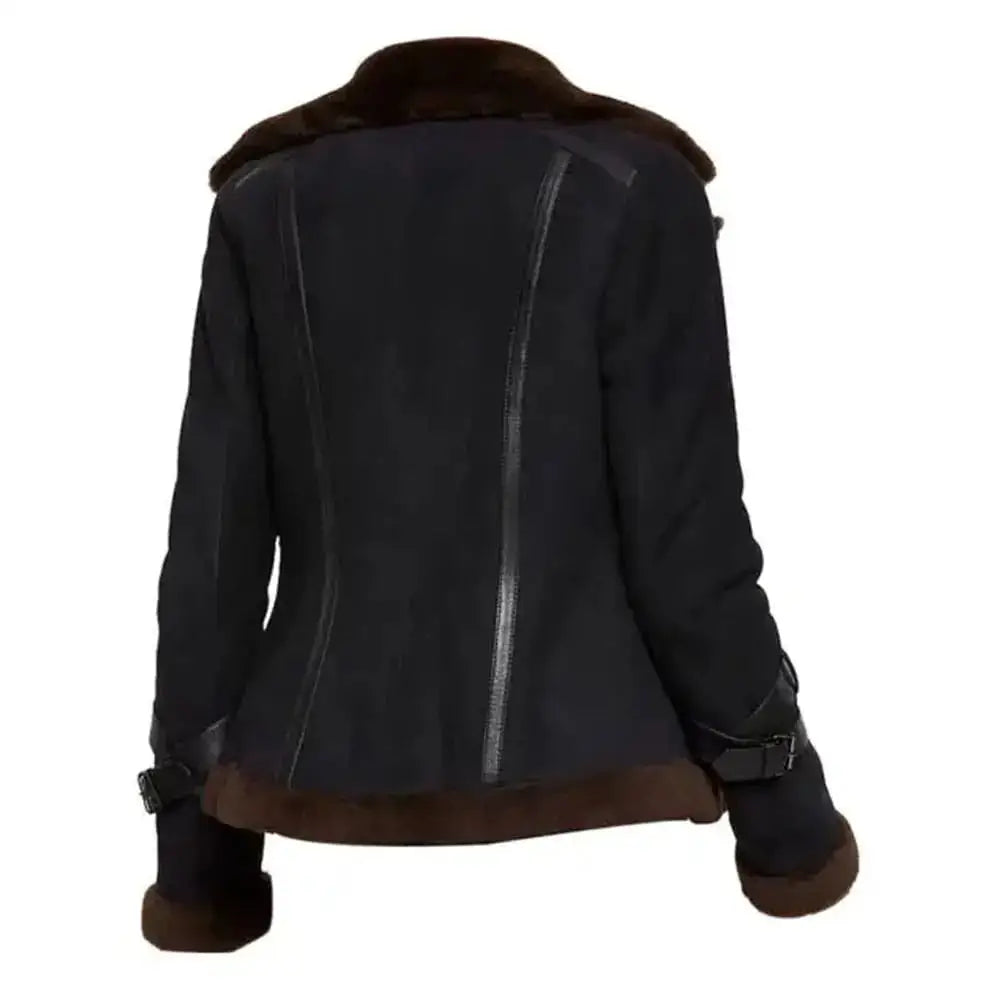 Women’s Meghan Aviator Bomber Fur Jacket